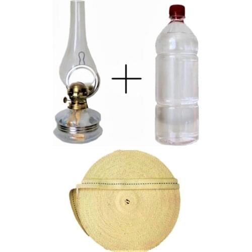 Classic Kerosene Lamp + 500 ml Oil Lamp Fuel + 1 Metre