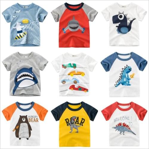 2020 Summer Kids Boys T Shirt Crown Print Short Sleeve Baby Girls T-shirts Cotton Children T-shirt O-neck Tee Tops Boy Clothes
