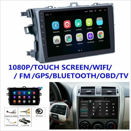 9 Inches 2din Android 9.1 Car Radio Multimedia Player GPS Navigation For Toyota Corolla 2007 2008 2009 2010 2011 Stereo navigati