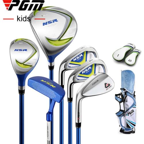 PGM Childrens Golf Clubs Set Left Hand with Bag Headcover Gift Girls Boys Lightweight Irons Putter Swing 95-155cm Kids JRTG006