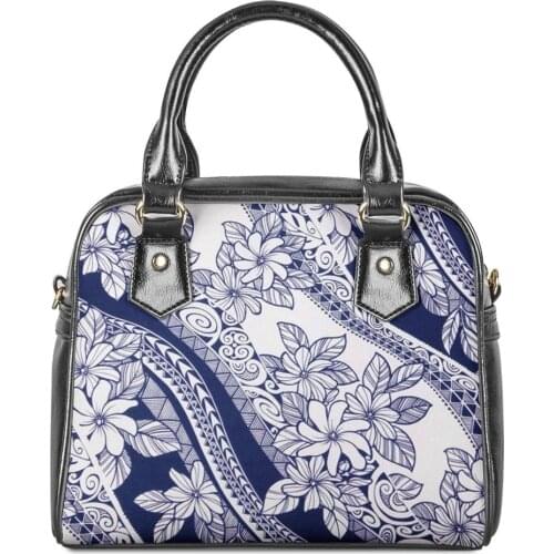 Wholesale 2020 Hot Selling Polynesian tribal style Print Ladies Luxury Handbags Custom Logo Women Fashion Large crossbody bag