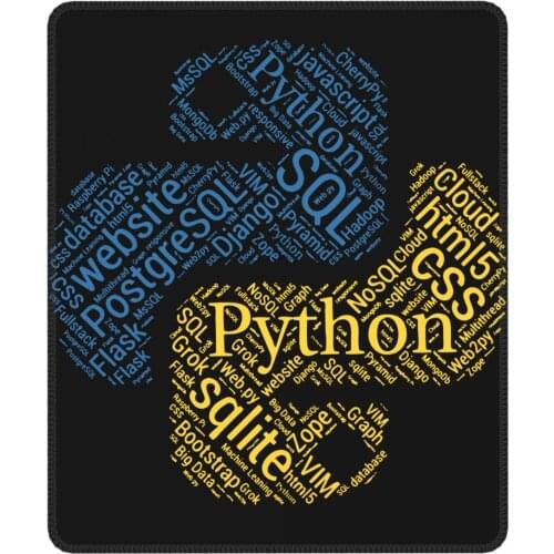 Python Programmer Developer Mouse Pad Programming Coder Coding Code Software Antislip Desk Mat Pads Rubber Office Home Deco Mat