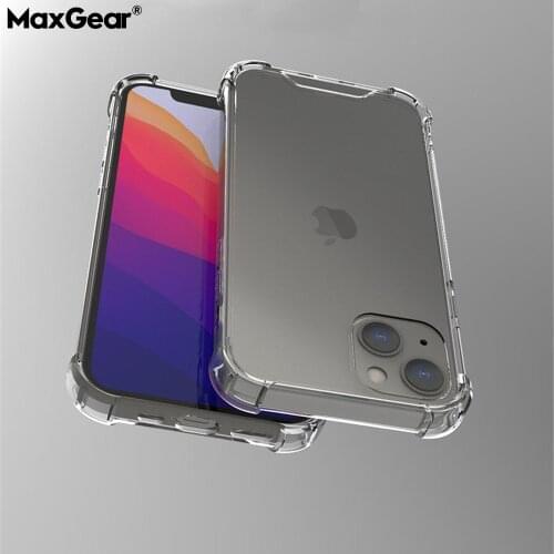 Shockproof Bumper Clear Case For iPhone 13 12 11 Pro Max XR X XS 7 8 Plus SE Mini Transparent Acrylic Soft TPU Hard Cover Fundas
