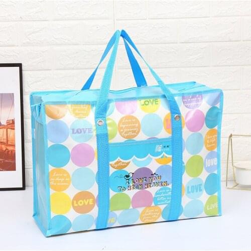 Printing Clothes Storage Bag Foldable Fashion Thick Color Childrens Quilt Organizer Household Moving Portable Large Duffel Sack