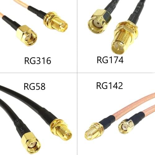 WIFI router extension RP SMA Male Switch RP-SMA Female Pigtail Cable RG316 Wholesale Fast Ship 30cm/50cm/100cm