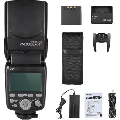 Yongnuo YN686EX-RT 2000mAh Li-ion Battery Speedlite GN60 2.4G Wireless HSS 1/8000s TTL/M/MULTI Flash Light YN686 for Canon DSLR
