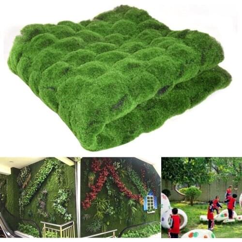 Green Thick Artificial Moss Simulation Lawn Grass Turf for Home Floor DIY Wedding Decoration Wall Decor