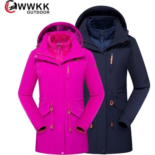 Womens Mens Winter Inner Fleece Waterproof Jackets Outdoor Sports Warm Brand Coats Hiking Camping Trekking Skiing Mountainskin