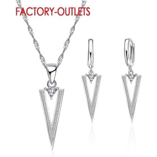 925 Sterling Silver Bridal Jewelry Sets Fashion Jewelry CZ Cubic Zirconia Pave Setting Women Girls Engagement Anniversary