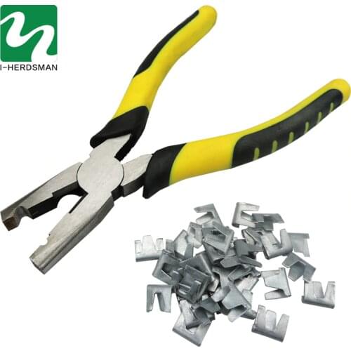1 PC Animal Cage Installation Clamp And 600 Nails Chicken Bird Rabbit Pet Cage Installation Plier Repair Tool Cage Accessories