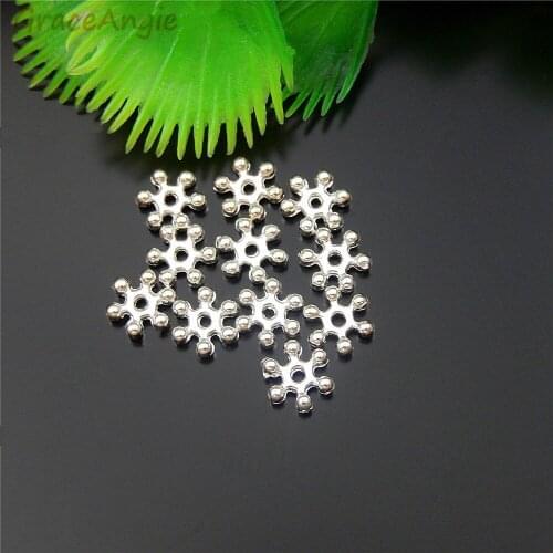 100pcs Mini Connector Antique Silver Color Snowflake Christmas Charms Jewelry Making Handmade Crafts Bracelet Necklace Dec