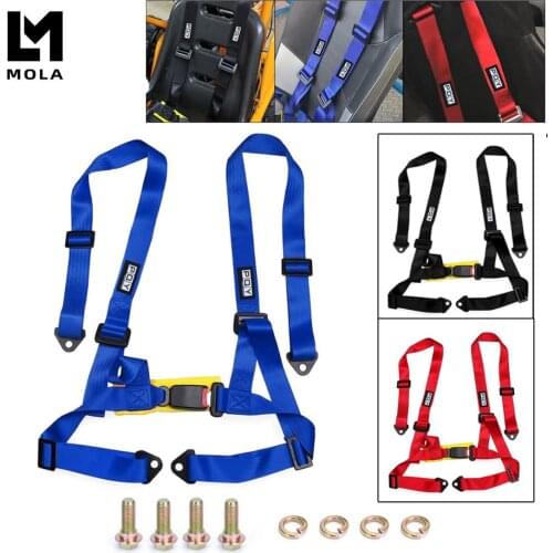 2\" Universal 4PT 4 Point Racing Seat Belt Safety Harness For Racing Seat&Go-kart Seat Black/Blue/Red SHS01