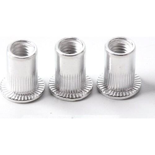 20/50pcs M3 M4 M5 M6 M8 M10 M12 Aluminum Alloy Rivnut Flat Head Threaded Rivet Insert Nutsert Cap Rivet Nut