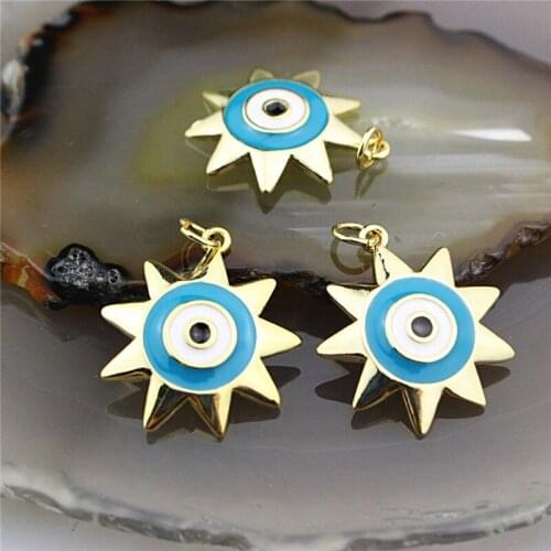 20mm 20pcs/lot Fashion flower shape enamel pendant,new design plating jewelry charm pendant,handmade diy jewelry component