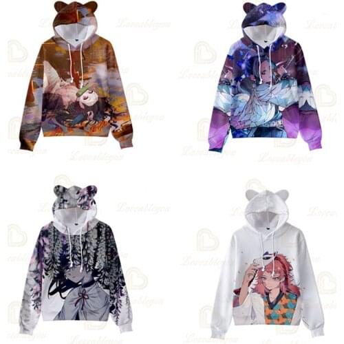2021 Spring Cat Ear Hoodie Boku No Todoroki Shoto Cosplay Hoodie Kawii Pullover Women Girls Hoody Tops