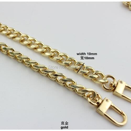 5pcs Width 10mm high-grade eight-sided flat chain sub-package with children bag hardware accessories metal chain