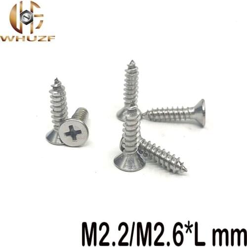 50pcs M3*6/8/10/12/16/20/25/30/35/40/50mm 304 Stainless steel self-tapping screws cross countersunk head tapping flat head screw