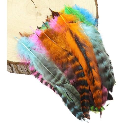 50Pcs Natural Rooster Feathers 10-15CM Colored Chicken Plumes For Crafts DIY Jewelry Making Accessory Carnival Dress Decoration