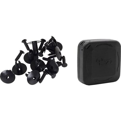 51 Pcs Car Accessories: 50 Pcs Fender Lined with Fasteners Rivet Snaps & 1 Pcs Car Engine Oil Filler Cap Cover Lid