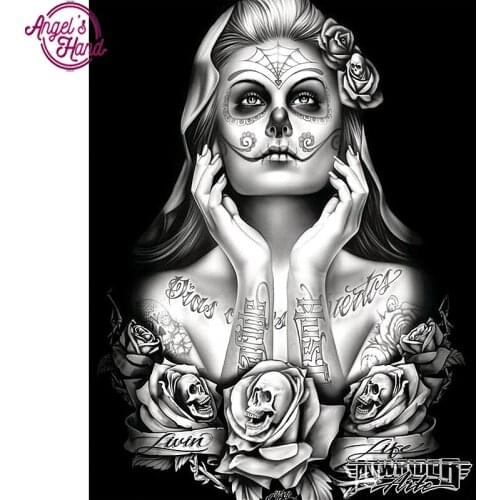 Full Drill Square Diamond 5D DIY Diamond Painting"Skeleton queen"Diamond Embroidery Cross Stitch Rhinestone Mosaic Painting