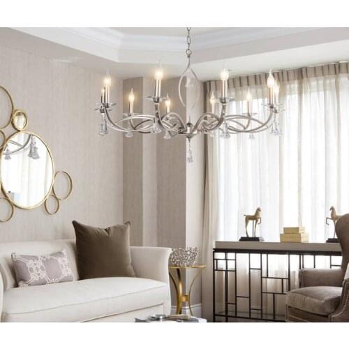 American country chandelier living room simple bedroom lamp candle creative art design dining room lamps