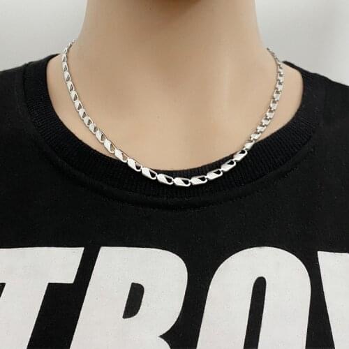 Titanium steel jeans buckle chain fashion trend necklace men and women stainless steel chain