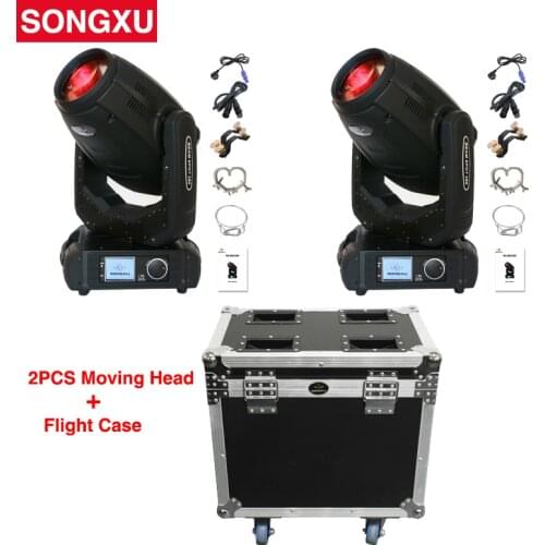 Flight case 2IN1 2pcs 280W 10r Beam Spot Wash 3in1 Moving Head Light Beam 280 10r Stage Light Rode case Packaged/SX-MH280