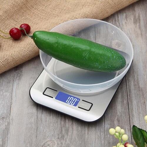 Digital kitchen scale 5/10kg rechargeable stainless steel electronic kitchen scale Household food baking kitchen scale