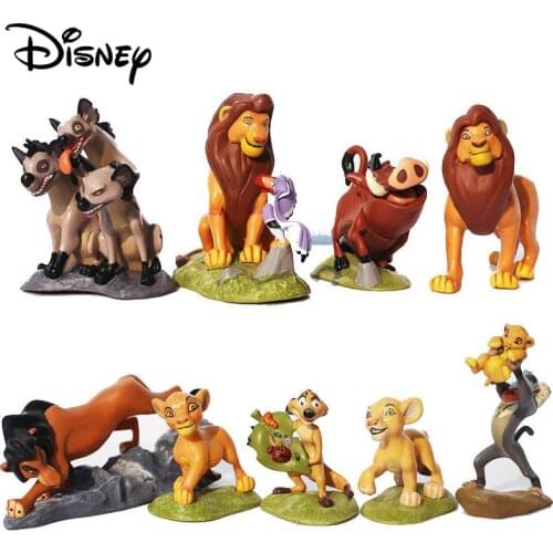 Disney The Lion King Simba Mufasa Pumbaa Timon Pvc Action Figure Collectible Model Decoration Doll Toys For Childrens 9pcs/set