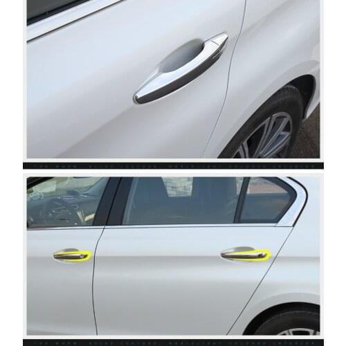 FUNDUOO For 508 / 508sw / 508RXH 2012 2013 2014 2015 2016New Chrome Car Door Handle Cover Trim Sticker Car Styling