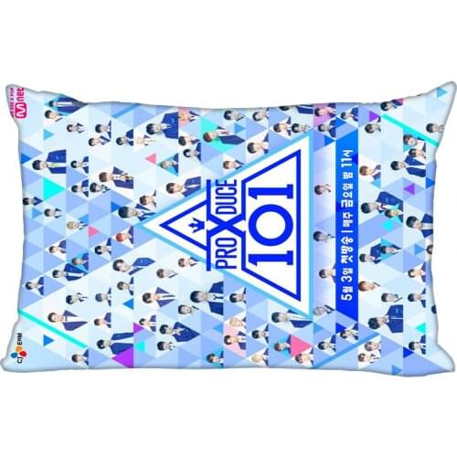 Hot PRODUCE X 101 Printed Satin Pillowcases Two sides Standard Silk Soft Rectangle zipper pillowcover More size Custom LOGO