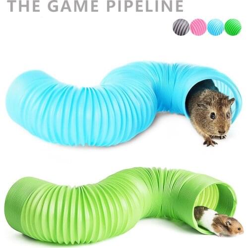 Hamster Toy Tunnel Small Pet Fun Tunnel Telescopic Pipe Ferret Supplies Hamster Toy Peekaboo