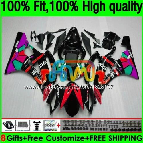 Injection For YAMAHA YZF R 6 YZF 600 YZF-600 YZFR6 06 07 53BS.60 YZF R6 06-07 600CC YZF600 YZF-R6 2006 Red Movistar 2007 Fairing