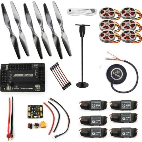 JMT RC HexaCopter Aircraft ARF Electronic:GPS APM2.8 Flight Control 350KV Brushless Motor FMT40A ESC F05423-I