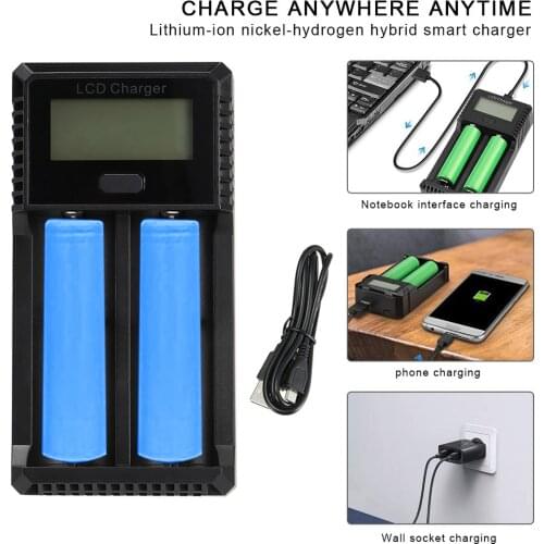 Lithiums Nickel-hydrogen Hybrid Smart Charger with LCD Smart Screen JR Deals