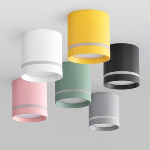 Macaron Dimmable Downlight LED Downlight 7W 9W 12W COB LED Ceiling Spotlight AC220V Backlight Indoor Lighting Colorful Room