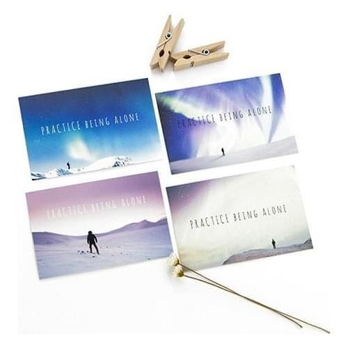 Multi-use 5.2*8cm 54pcs Mini Card practicing being alone design Scrapbooking party invitation cards Scrapbooking DIY