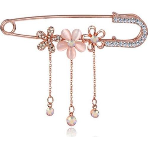 2020 new hot Korean fashion sweet brooch pin bow brooch dating fashion womens silk scarf buckle jewelry