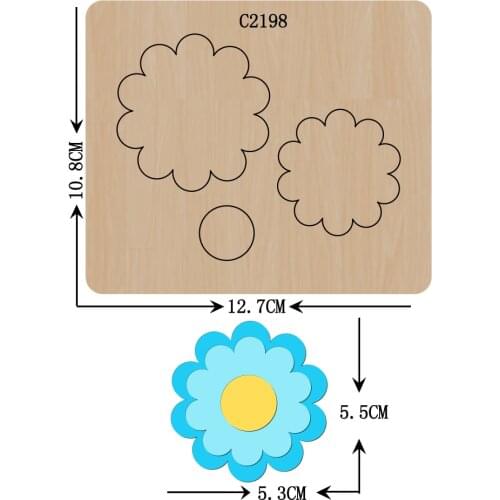 New Flower Bow Wooden die Scrapbooking C2198 Cutting Dies
