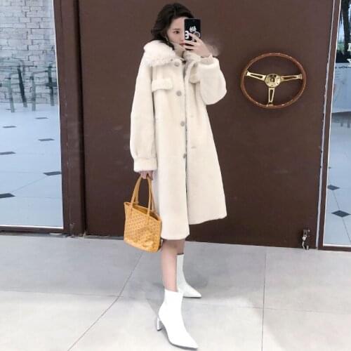 OFTBUY 2021 New Fashion Real Natural Merino Sheep Fur Winter Jacket Women Coat Double-faced Genuine Leather Warm Streetwear