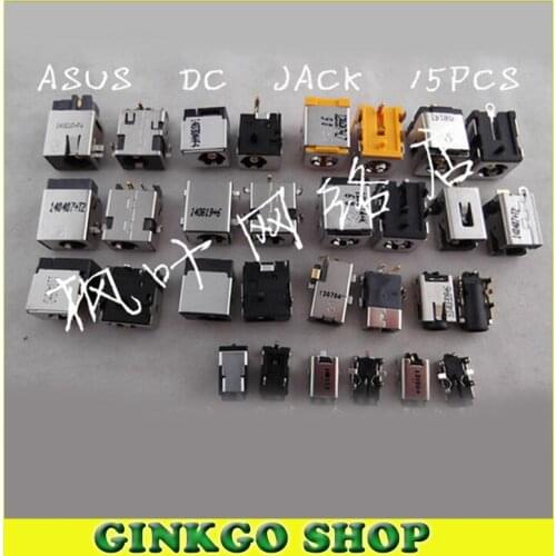 Wholesales 15Models, 45pcs DC Jack Connector DC power sockect for ASUS Serial laptop free shipping