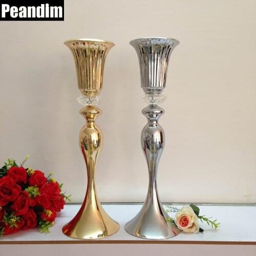 PEANDIM Decorative Silver Candlesticks