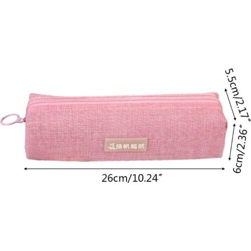 Premium Canvas Pencil Pouch Cosmetic Pouch Zipper Lock Pen Pouch Multipurpose Travel Storage Bag for Makeup Pencils