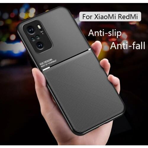 Luxury Leather Car Magnetic Case For Xiaomi Redmi Note 10 9 9S 8 8T 7 Pro Soft TPU Cover For Redmi 9 9A POCO M3 F3 X3NFC Fundas