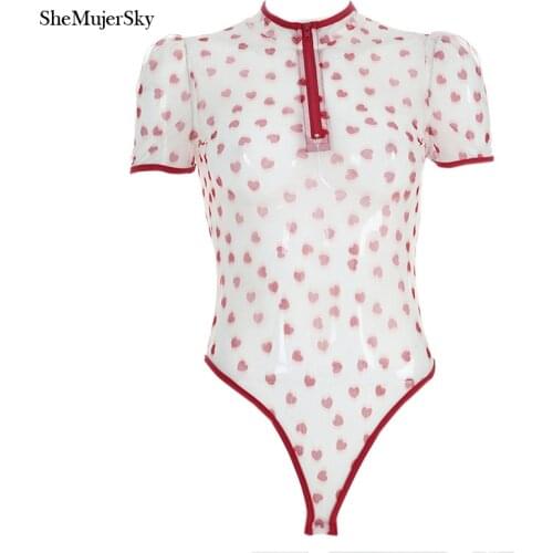 SHEMUJERSKY Women's Transparent Bodysuits