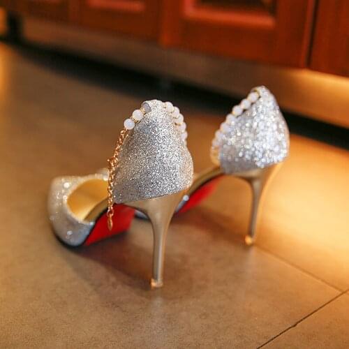 Shoes Women Slippers Sandals Womens Spring 2021 New Button Heel High Heel Sandales Femmes