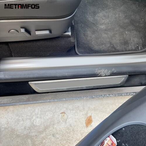 For Tesla Model Y 2020 2021 2022 Exterior Side Door Sill Scuff Guard Plate Threshold Protection Sticker Accessories Car Styling