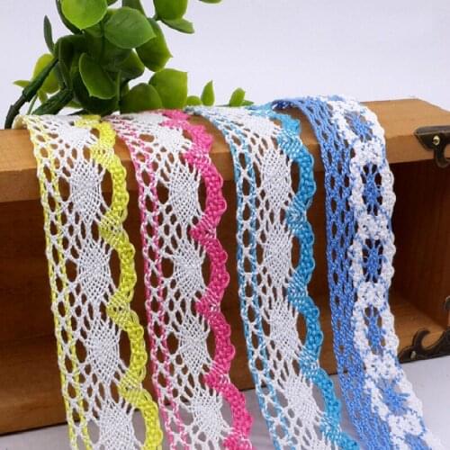 1 Meter Color Cotton Lace Garment Sewing Fabric Decorative Cotton Crochet Lace Ribbon Handmade Jewelry Lace Fabric Accessories