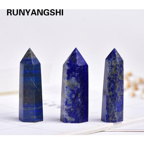 35-45mm 1PC Natural lapis lazuli crystal points Healing Crystal Stone Handmade Home Decor Gemstone