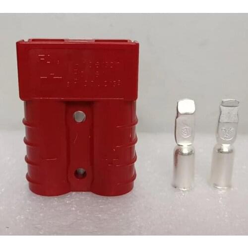 GENUINE ANDERSON 6331G1 RED SB 50A SB 50 SB50A SB50 600V POWER CONNECTOR BATTERY PLUG WITH #6 AWG CONTACTS